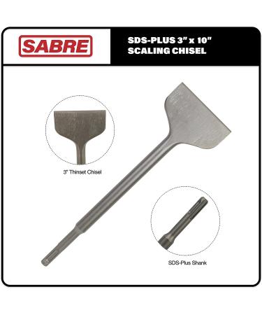 Sabre Tools SDS Plus Thinset Scraping Bit 3  x 10   Thinset Scaling Chisel  SDS Chisel Bit for Hammer Drills   Tile Removal 3 x 10 Scaling Chisel - Buy Online on GoSupps.com