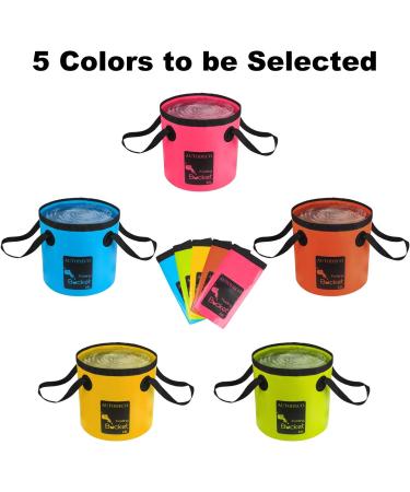 AUTODECO Collapsible Bucket 5 Gallon - Portable Wash Basin for Outdoor Activities - Blue, 20L Capacity - Buy Online on GoSupps.com