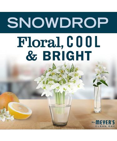 Mrs. Meyer's Limited Edition Snowdrop Scented Soy Aromatherapy Candle 7.2oz- Pack of 2 | 35 Hour Burn Time | Made with Soy Wax & Essential Oils - Buy Online on GoSupps.com