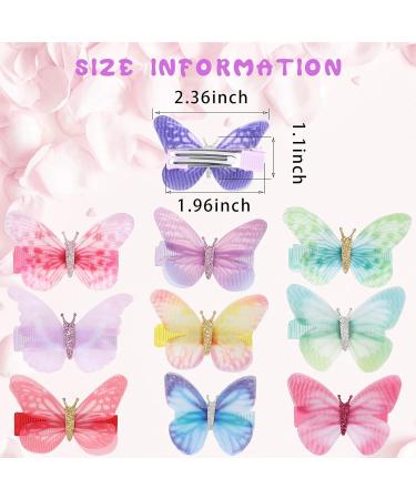 Geosar 20-Piece Colorful Butterfly Hair Clips for Kids & Women | Glitter Hair Accessories for Carnival - Buy Online on GoSupps.com
