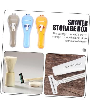 Buy Wofashpuret 3-Piece Razor Storage Box | Travel Case & Safety Holder for Manual Shaving | Clip-On Razor Covers & Carrier Bag - Buy Online on GoSupps.com