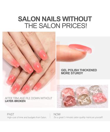 AILLSA Press On Nails - Short Glue On Fake Nails Set | 15 Sizes 37-Piece with Glue Grapefruit - Buy Online on GoSupps.com