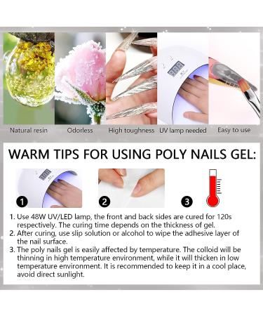 Saviland Poly Nail Gel Kit - 7 Color Nail Extension Set with Builder Gel & Slip Solution - Nails Enhancement & Manicure Starter Kit - Buy Online on GoSupps.com