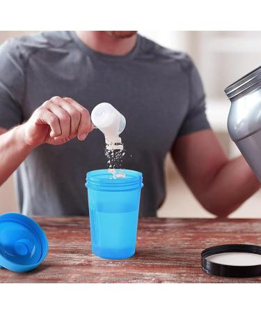 KANGSIT Protein Shaker Bottle with Stainless Steel Mixing Ball BPA- and DEHP-free Leakproof Flip On Lid- Protein & Supplement Shaker Bottle 400ml Blue - Buy Online on GoSupps.com