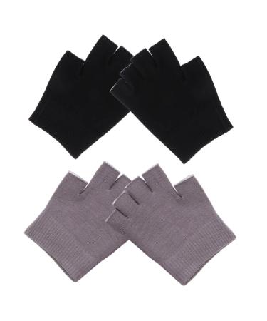 Healeved 4 Pairs Half Finger Moisturizing Gloves Dry Hand Glove Fingerless Winter Mitten Bedtime Gloves Sleeping Gloves Knit Mittens Cosmetic Gloves Gel Touch Screen Dry Hands Women's