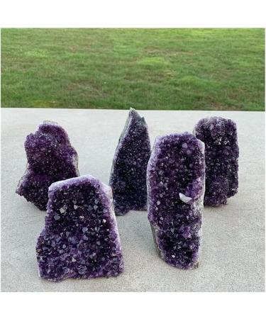 Natural Crystal Rough Stone Crafts Natural Amethyst Geode Quartz Cluster Crystal Specimen 350-400g - Buy Online on GoSupps.com