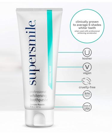 Supersmile Professional Teeth Whitening Toothpaste with Fluoride - Mint Flavor | Buy Online for International Shipping - Buy Online on GoSupps.com