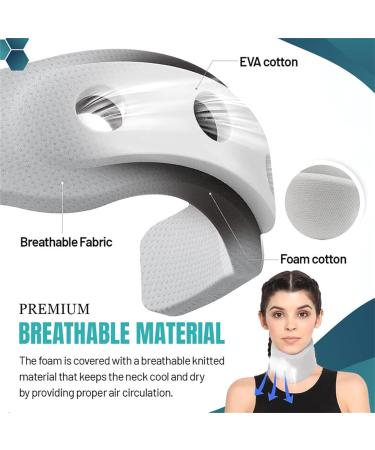Yodaoli Neck Brace for Pain Relief | Ice Silk Support & Traction Device for Women - Gray & Black (L) - Buy Online on GoSupps.com