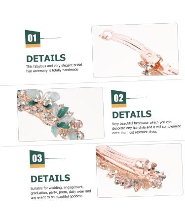 VINTORKY Crystal Hairpin Tocados Para El Hair Claw Clips Barrettes Bridal Hair Bridal Headwear Bridal Hair Accessories Wedding Hairpin Headgear - Buy Online on GoSupps.com
