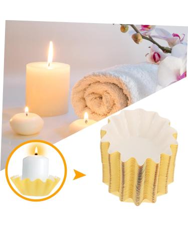 50 Cardboard Wax Melting Cups for Candles | High-Temperature Resistant Peppermint Wax Melts | Ideal for Candle Making - 9x9x8cm - Buy Online on GoSupps.com