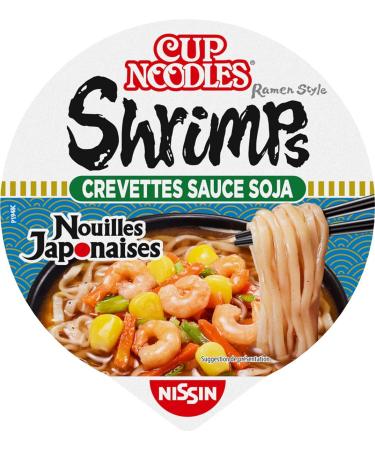 NISSIN Japanese Noodles - Soy Sauce Shrimps Flavor - 1 box of 8 cups of 63g - Buy Online on GoSupps.com