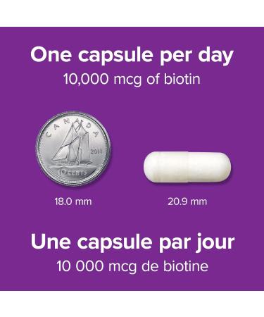 Webber Naturals Biotin 10 000 mcg Extra Strength 45 Capsules Supports Healthy Hair Skin & Nails Energy Metabolism Vegan 45 count (Pack of 1) Biotin - Buy Online on GoSupps.com