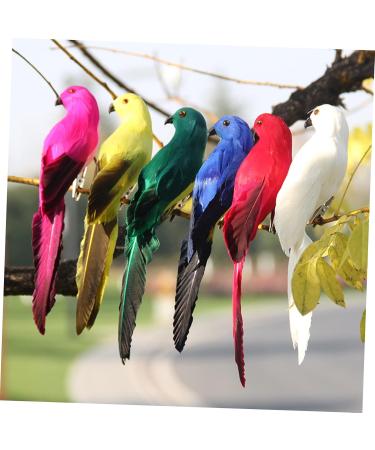 TOYANDONA Parrot Lifelike Vivid Ornament Figure Artificial Birds for Jungle Statue Garden Simulation Yellow 20x5cm Yellow - Buy Online on GoSupps.com
