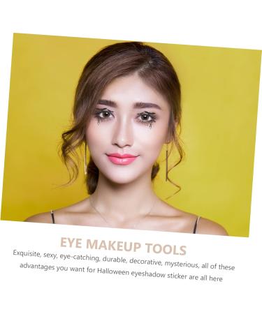 Healvian 12 Pairs Halloween Eyeliner Stickers Winged Eyeliner 3d Stickers Halloween Stickers Eye Stickers Pvc - Buy Online on GoSupps.com