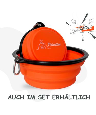 Petsation Foldable Dog Bowl - Original Portable Food & Water Bowl (1000ml + 350ml) for Travel - Ideal for Everyday Use - Buy Online on GoSupps.com
