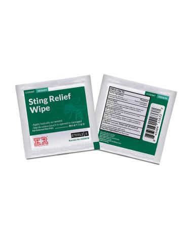 Sting Relief Wipes 100 Count by Ever Ready First Aid - Fast Relief for Pain and Itching - Buy Online on GoSupps.com