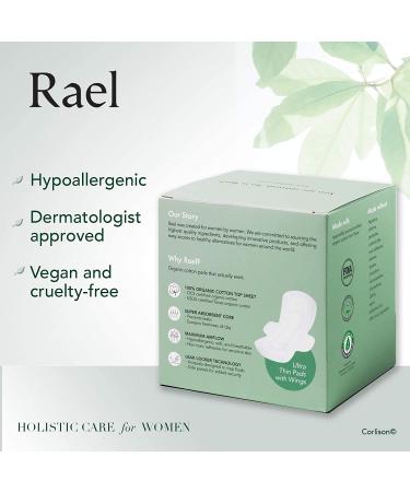 Rael Organic Cotton Cover Pads - Regular 14 Count | Eco-Friendly & Comfortable - Buy Online on GoSupps.com