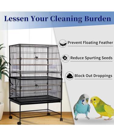 Large Bird Cage Cover - Adjustable Seed Catcher for Parrot & Macaw Cages - Buy Online on GoSupps.com