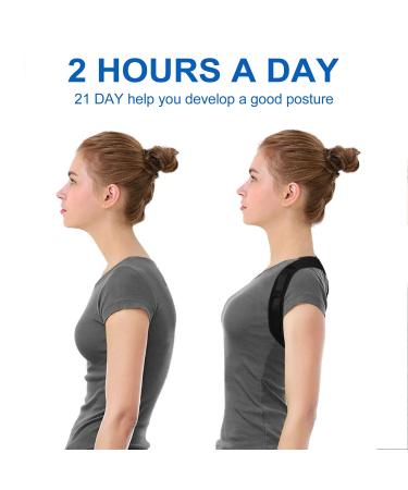 Back Posture Corrector for Men & Women - Adjustable Upper Back Brace for Neck Pain Relief | Comfortable Clavicle Support & Invisible Design - Buy Online on GoSupps.com