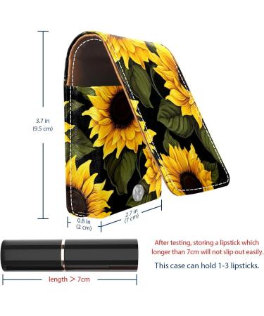 Travel Lipstick Organizer Case - Portable Makeup Bag with Mirror | Blooming Sunflower T788s1xvtj - Shop Internationally - Buy Online on GoSupps.com