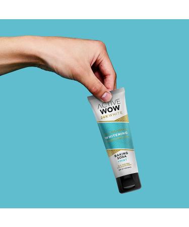 Active Wow 24K White All Natural Whitening Toothpaste with Baking Soda & Mint - 4 oz - Buy Online on GoSupps.com