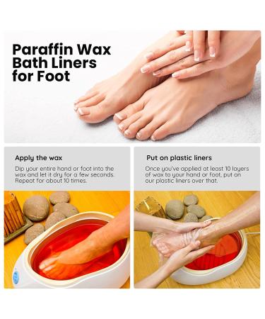 Segbeauty Paraffin Wax Liners for Feet - 200pcs Thick Booties for Spa Wax Therapy - Buy Online on GoSupps.com