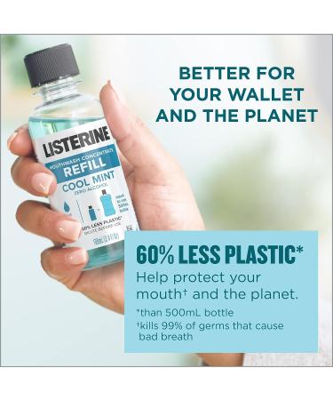 Listerine Zero Alcohol Mouthwash Concentrate Starter Kit - 1 x 500 mL & 2 x 100 mL - Buy Online on GoSupps.com