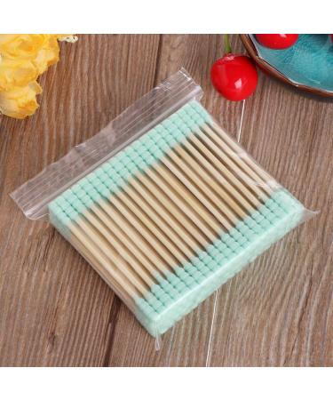 Rtengtunn 100pcs Double Head Cotton Swabs - Cosmetic Makeup & Ear Bud Cleaning Tools - Blue - Buy Online on GoSupps.com