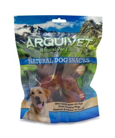 ARQUIVET Duck Chew Rings - Dog Snacks - Rings, Chewable Donuts - Natural Dog Snacks - Candy