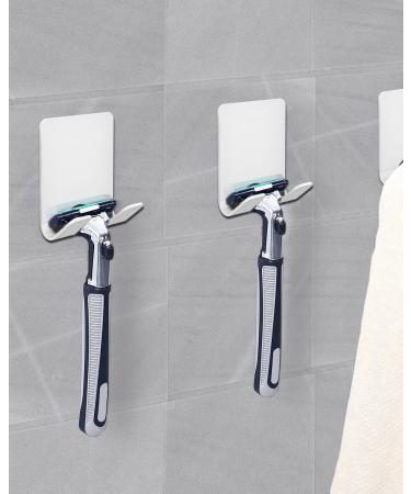 Buy Gorffy Razor Holder Shower - 6-Pack Stainless Steel Waterproof Wall Hooks Self-Adhesive Bathroom Hooks Multi-Purpose Razor Bracket - Perfect for Organized Shaving (White) - Buy Online on GoSupps.com