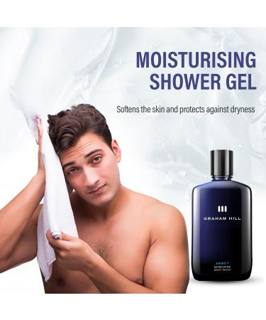 Graham Hill Abbey Refreshing 2 in 1 Hair & Body Wash 100 ml Moisturizing Mens Shower Gel for Everyday Body Care and Sensitive Skin Woody- Bergamot Scent Mens Body Wash and Nurturing Shampoo - Buy Online on GoSupps.com