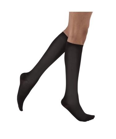 JOBST - soSoft Knee-High Support Compression Socks Ribbed 8-15 mmHg X-Large Black Ribbed