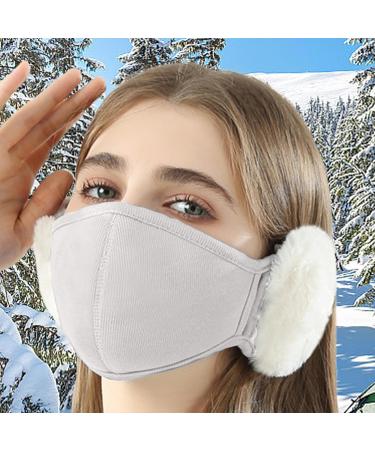 Huaxingda Cotton Face Cover | Cloud-Shaped Rabbit Fur Ear Warmer | Plush Winter Face Cover for Ultimate Comfort - Buy Online on GoSupps.com