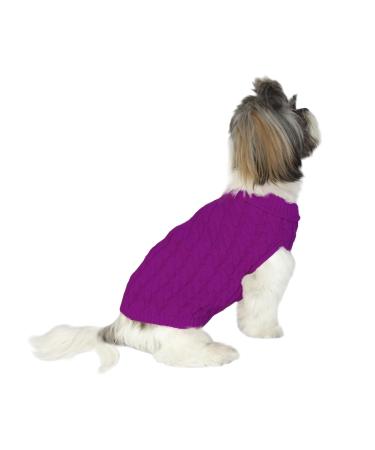 NTS Pets Small Dog Jumper | Cute and Cosy Turtleneck Puppy Jumper | Dog Jumper for Small Dogs | 5 Colours and 3 Sizes (Purple Medium) Purple Medium