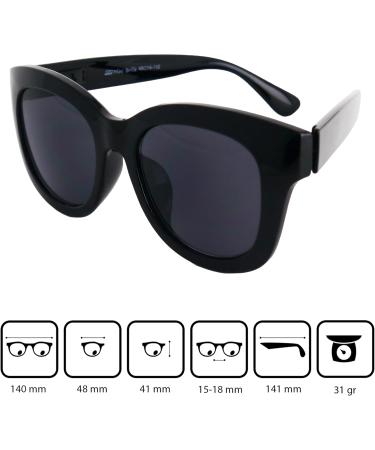 Stylish Retro Mini Glasses - Prescription Sunglasses for Women | Thick Frame Free Case & 1.0 Diopters - Buy Online on GoSupps.com