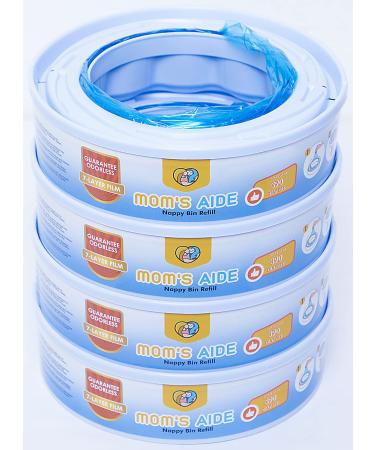 Mom's aide 4 refill cassettes only compatible for Simplee Sangenic not compatible for Sangenic Tec+ Twist & Click+ All Angelcare diaper - Buy Online on GoSupps.com