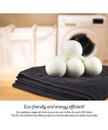 SnugPad XL Wool Dryer Balls - 100% Organic New Zealand Wool, Reduce Wrinkles & Save Time, Hypoallergenic Fabric Softener - 6 Count, White - Buy Online on GoSupps.com
