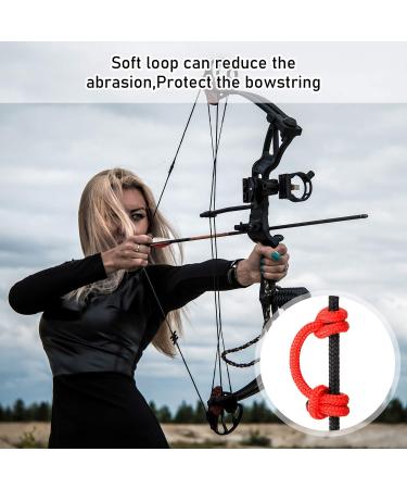 2 Pieces Archery D Loop Rope Set - 10 Feet, Bowstring Serving Thread, Release Material - Black and Red - Buy Online on GoSupps.com
