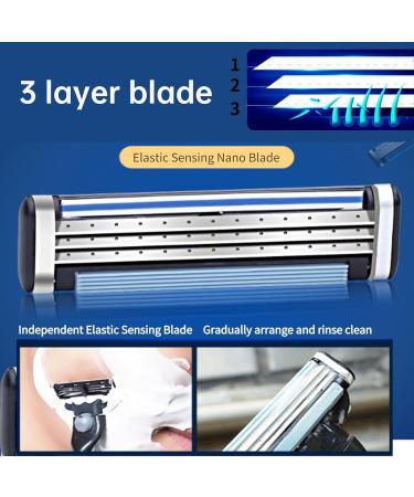 40 Men's Razor Blades - Triple Steel Replacement Blades for Manual Razors | Premium Shaving Supplies - Buy Online on GoSupps.com