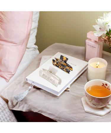 QINREN 2-Pack Large Acetate Hair Claw Clips for Women Stylish Hair Accessories for Decoration & Secure Styling - Buy Online on GoSupps.com