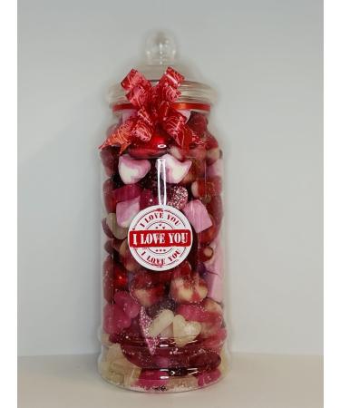 I Love You Valentines Galentines Day Filled Pick N Mix Sweet Victorian Jar Gift Present 970ml approx 700g - Buy Online on GoSupps.com