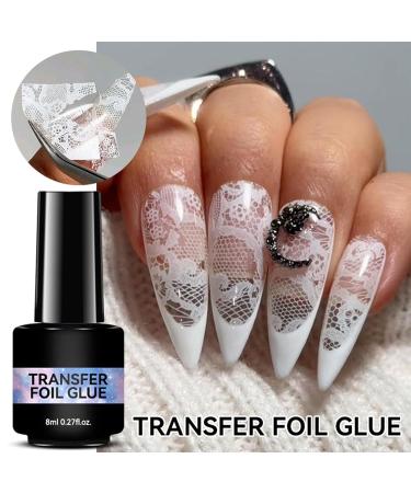 Nail Foil Gel | 8ml Strong Adhesion Clear | Glue Requires a UV Lamp - Ideal for Home Care and Decorative Nail Art - Buy Online on GoSupps.com