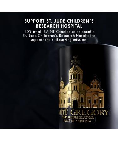 Saint Gregory The Illuminator Scented Candle | Soy Coconut Aromatherapy | 80 Hour Burn | Special Edition with Prayer Coin & Holy Oil | Saint of Armenia - Buy Online on GoSupps.com