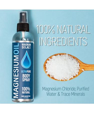 Dead Sea Pure Magnesium Oil Spray - 100% Natural Topical Formula - 8 Fl Oz - Buy Online on GoSupps.com