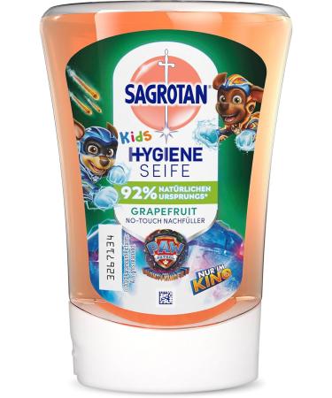 Sagrotan No-Touch Kids Soap - Paw Patrol Grapefruit 5x250ml Pack | Automatic Dispenser Friendly - Buy Online on GoSupps.com