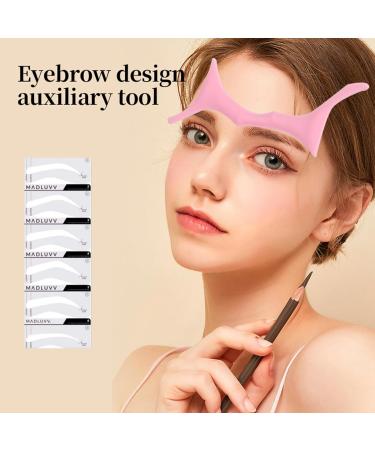 6 in 1 Reusable Silicone Winged Tip Eyeliner Aid Eyebrow Pencil Stencil Wing Tips Lip Liner for Women and Girls Silicone Eyebrow Aid - Buy Online on GoSupps.com