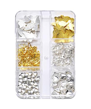 Hollow Butterflies Nails Charm Heart Nails Art Decorations Mix Shaped Nails Art Charm For Acrylic Nails Jewelry Making
