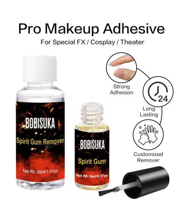Bobisuka Skin Glue - Professional Face & Body Adhesive for Makeup Halloween Theater & Carnival - Buy Online on GoSupps.com