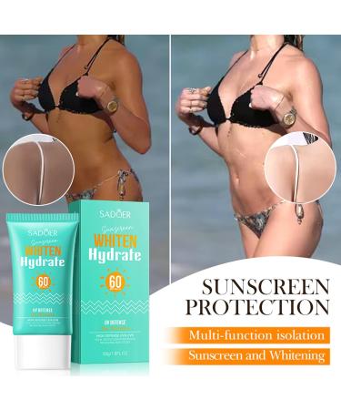 Face Sun Cream SPF 60 SPF Face Moisturiser Face Sunscreen SPF 60 + After Sun Repair Cream Sun Cream With Niacinamide and Glycerol Sunscreen for Sunscreen Black and Prevent Sunburn for Face & Body - Buy Online on GoSupps.com