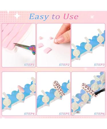 ANGNYA 2 Set Heart-Shaped Nail Stands for Press On | Aurora Nail Holder with Reusable Adhesive Putty | Strong Magnetic Nail Display Art Stand for Painting Nails - Sliver - Buy Online on GoSupps.com